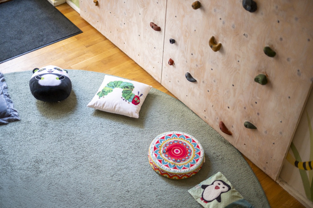 Kletterwall und Spielteppich